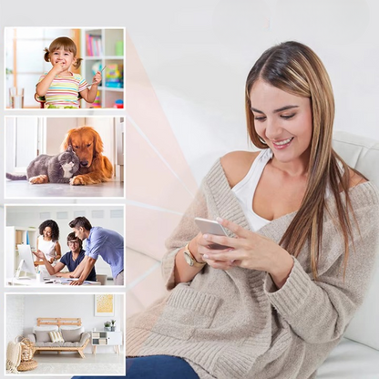 Compact HD Security Camera with Night Vision & Motion Alerts for Home, Office & Vehicle Monitoring