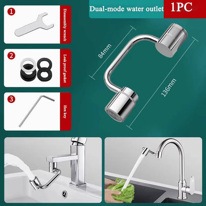 Adjustable Sink Faucet Extender with Dual Spray Settings