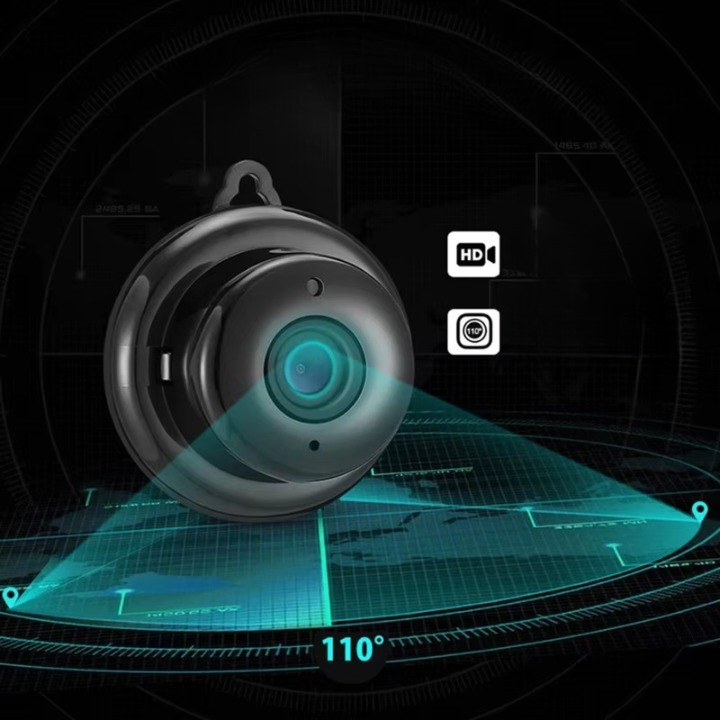 Compact Wireless Security Camera 1080p HD Video Day Night Vision Motion Detection Magnetic Mount No Drilling Smart Home Monitoring
