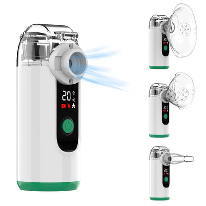 Compact USB Rechargeable Mist Inhaler with Digital Display