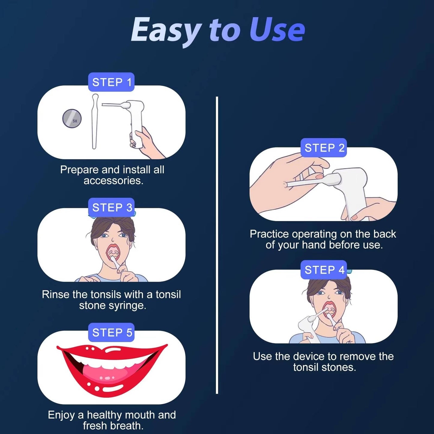Portable Electric Dental Cleaner with 3 Speed Settings