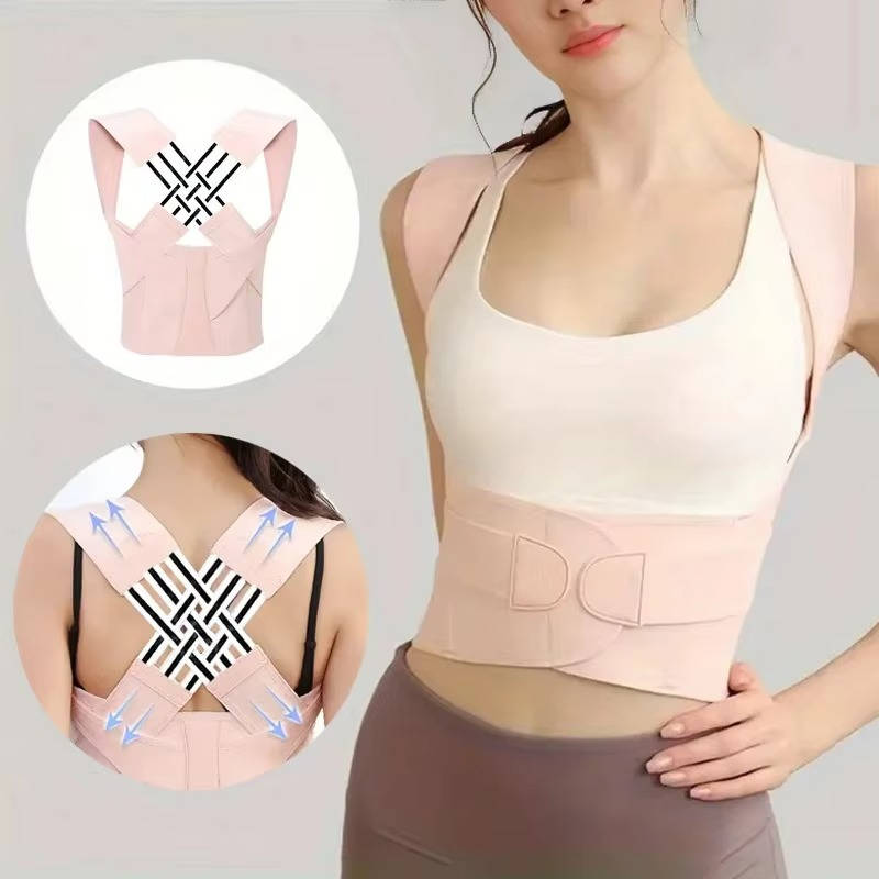Comfortable Back Support Belt with Padded Shoulder Straps