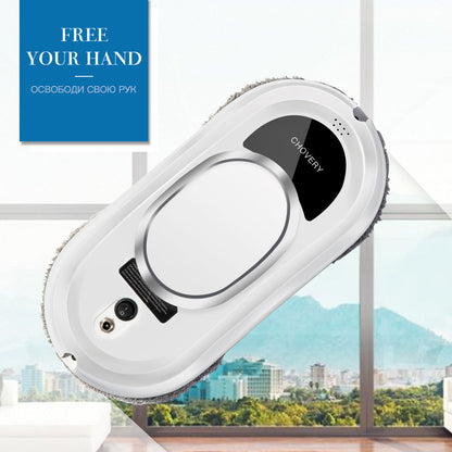Robotic Window Washing Machine Automatic Glass Cleaner with Wireless Remote Control for Home High-Rise Patio Doors Mirror Panels