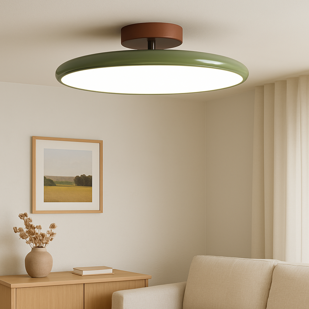 Adjustable Flush Mount Ceiling Light – Rotating LED Spotlight with Modern Minimalist Design for Kitchen, Office & Hallway – Metal &