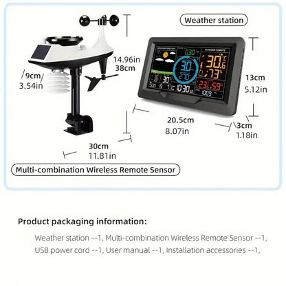 Ortekor WeatherWise | Home Weather Station with Advanced Sensors | Real-Time Data for Accurate Local Forecasts