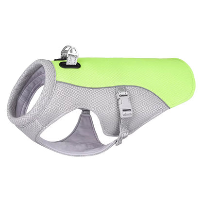 Water-Activated Dog Cooling Vest with Reflective Strips – Triple-Layer Heat Relief Harness for Summer Walks, S to 3XL
