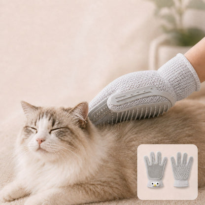 Ortekor Dual-Sided Pet Grooming Glove for Couch & Bath Time - Gentle Deshedding, Massage & Fur Cleanup for Cats &Dogs