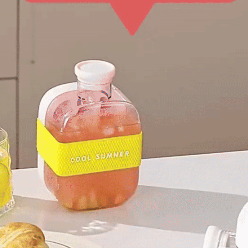 Ortekor Chic Hydration | 2-in-1 Ice Cube Bottle with Space-Saving Design | Portable & Stylish for Refreshing Drinks