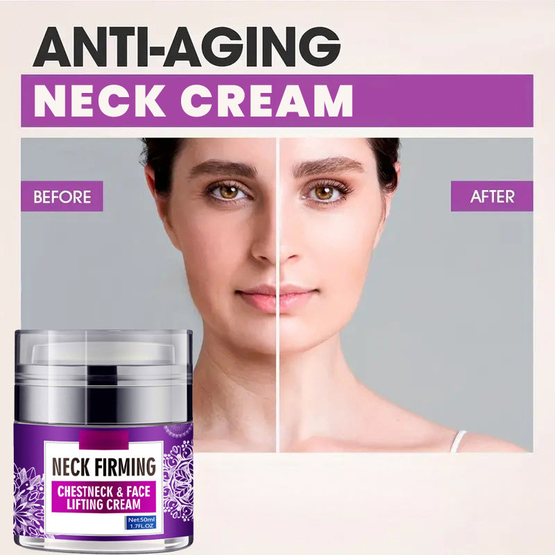 Firming Neck Cream with Hyaluronic Acid & Vitamin E for Smoother, Tighter Skin on Neck & Décolleté | Anti-Aging Moisturizer for Women
