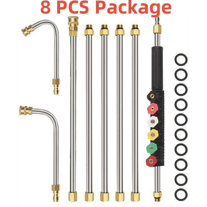 Extendable High-Pressure Washer Wand Kit – Cleaning Lance for Gutters, Roofs & Walls with Nozzles