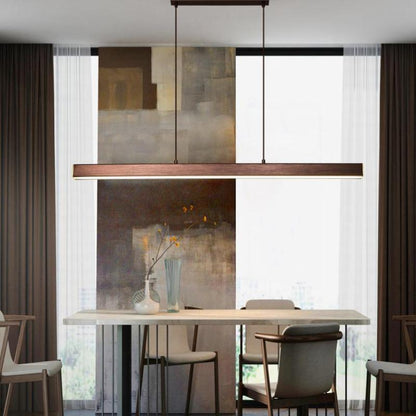 Sleek Overhead LED Bar Light Metal Frame Acrylic Diffuser Adjustable Height Dining Room Kitchen Island