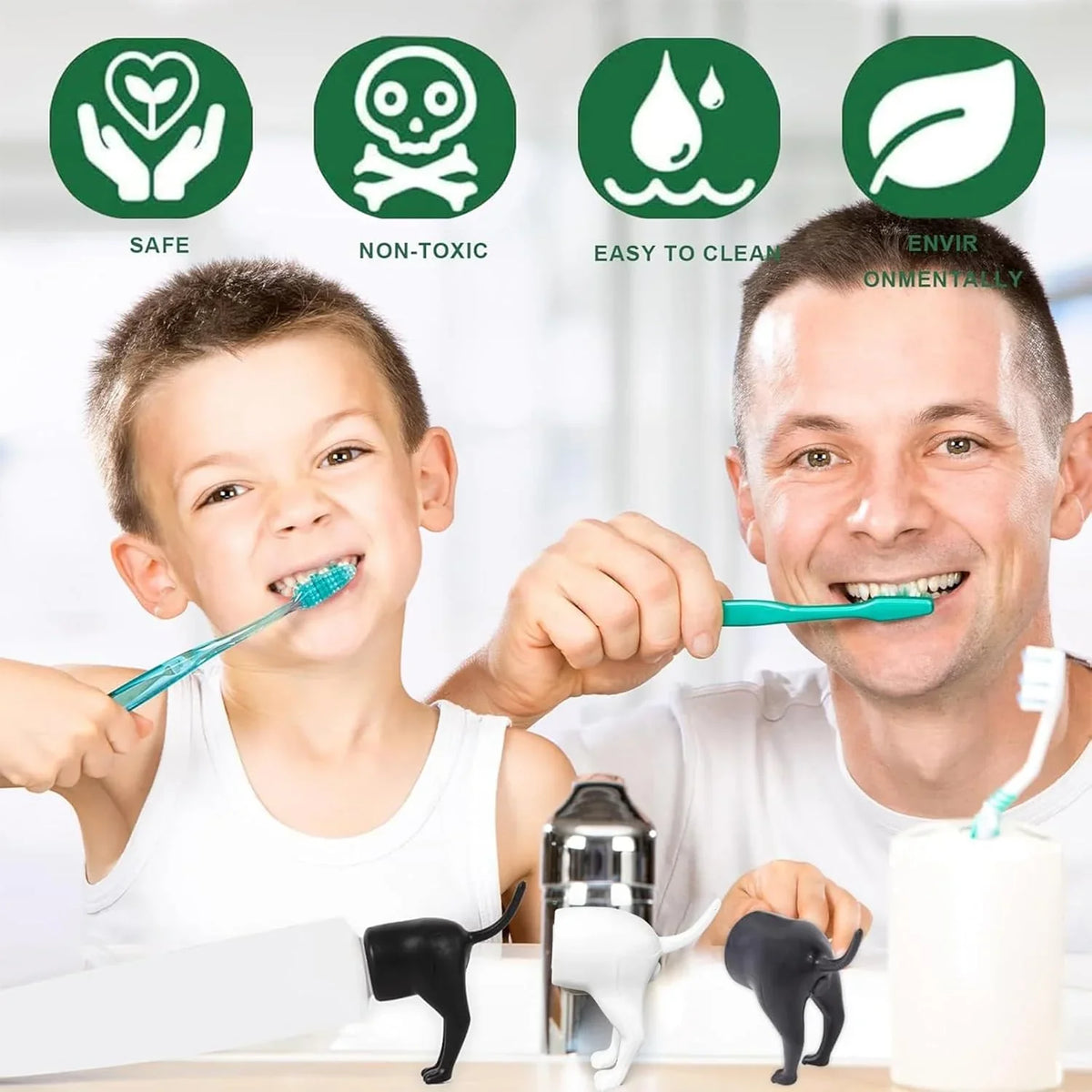 Toothbrush Soft Silicone Bristles Kids & Adults