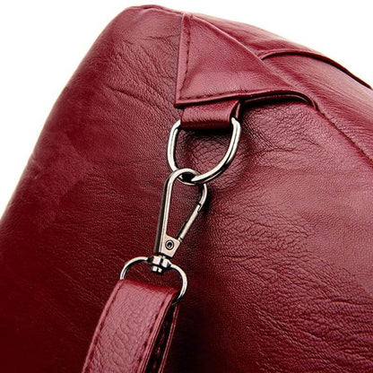 Women's Leather Backpack Purse | Convertible Shoulder Bag for Work & Travel | Handcrafted Premium Cowhide | Multi-Pocket Design