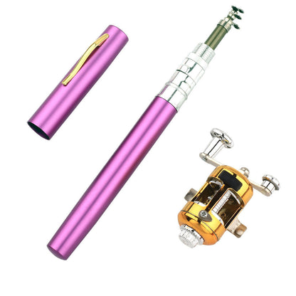 Collapsible Fishing Rod with Aluminum Reel for Travel and Hiking Adventures