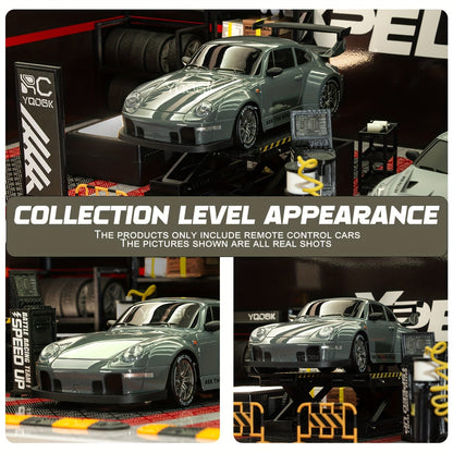 4WD Remote Control Racing Car with Light-Up Wheels – Gray 1:24 Scale Rechargeable Drift Vehicle for Kids & Hobbyists