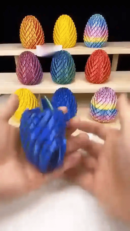 Fidget Toy Articulated Dragon Egg Pocket-Sized & Quiet