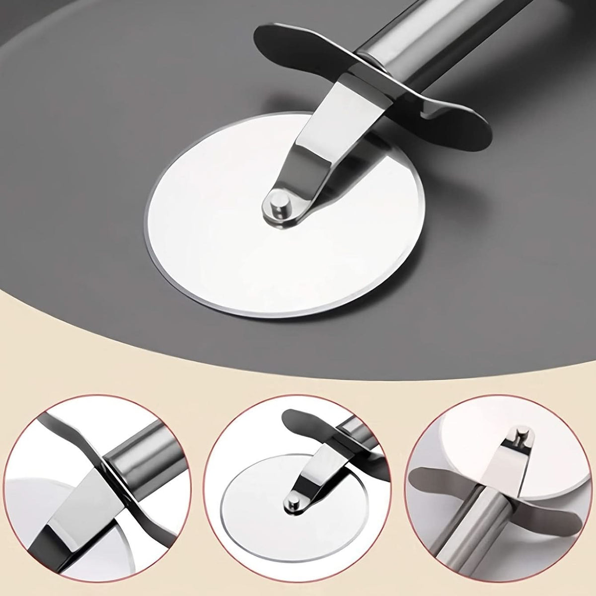 ROLLCUTA – Stainless Steel Pizza Cutter Wheel Tool