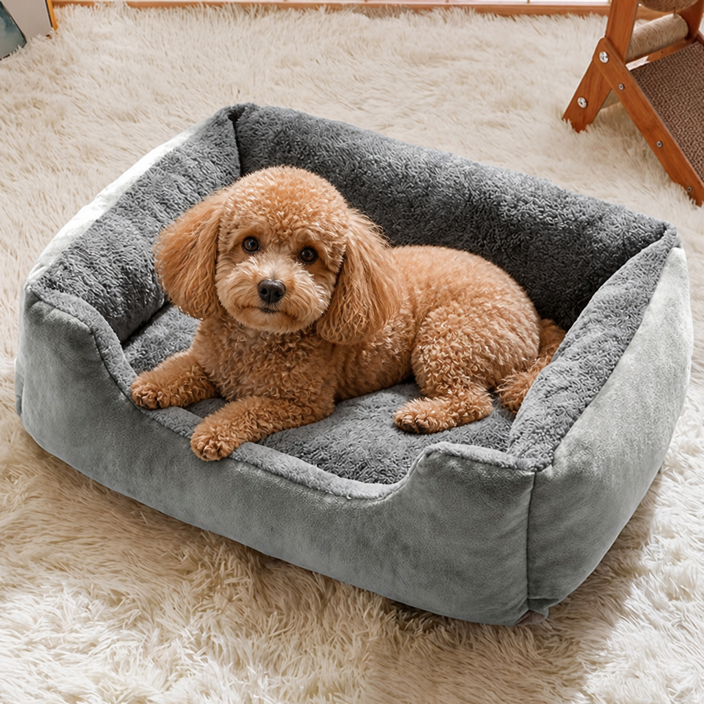 Ortekor Plush Mattress-Style & Easy-Clean Polyester Pet Bed