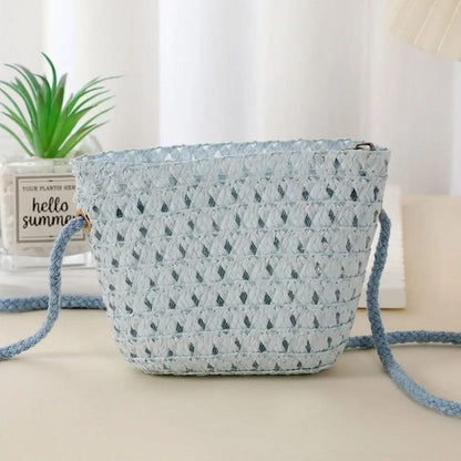 MINIBLOOM – Woven Straw Crossbody Mini Bag