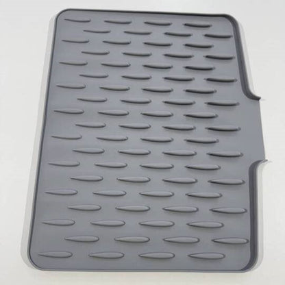 Silicone Counter Protector Mat 16x13 Inch Heat Safe Dish Draining Pad with Raised Channels Non-Stick Drying Surface for Sink Kitchen Counter