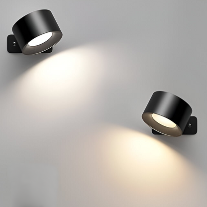 Cordless Rotating Sconce Light USB Rechargeable 3 in Magnetic Mount Touch Dimming Night Light for Bedside Hallway Closet Accent Lighting No