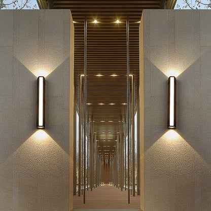 Outdoor Wall Light LED Waterproof Aluminum Modern Black for Patio Garden Entryway Exterior Lighting Fixture