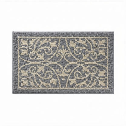 Entryway Mat with Non-Slip Rubber Backing – Low Profile Door Mat for Indoor Use – Traps Dirt & Moisture – Machine Washable