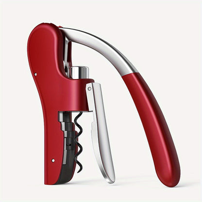 Lever-Action Wine Opener with Comfortable Grip for Effortless Cork Removal at Home, Bars & Restaurants