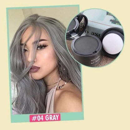 Root Touch-Up Powder Compact for Thinning Hair and Gray Coverage with Mirror and Applicator Puff for Men and Women