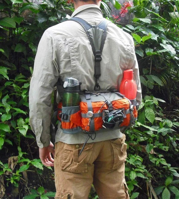 Lightweight Waterproof Running Belt Bag with Bottle Holders for Hiking, Jogging & Travel