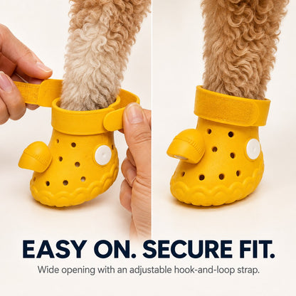 Ortekor Step-Activated RGB Light-Up Dog Boots for Night Walks – Low-Light Visibility & Lightweight EVA Paw Coverage