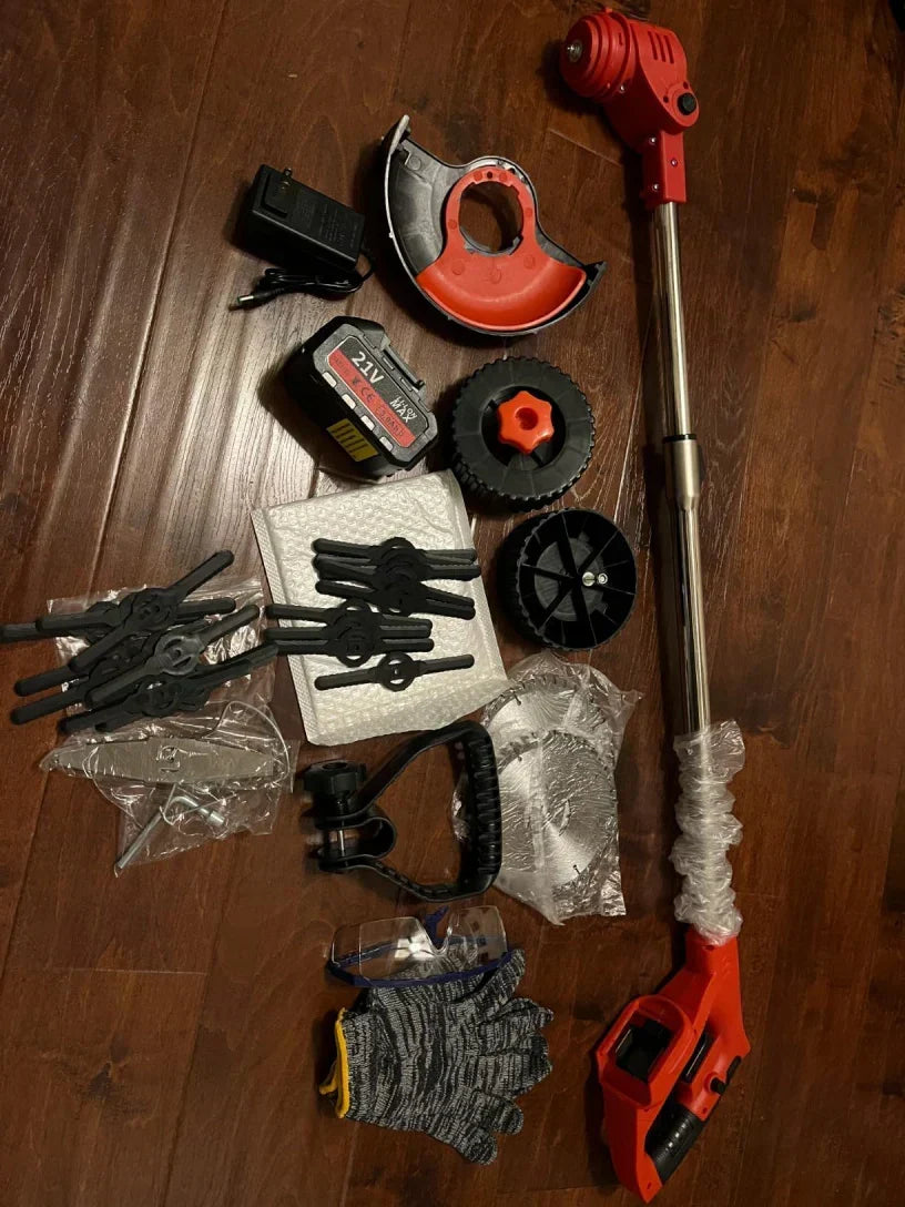 Electric Weed Eater, Electric Weed Wacker, Lawn Edger for Flower Beds, Battery Powered Grass Cutter, Brushless Battery Weed Trimmer