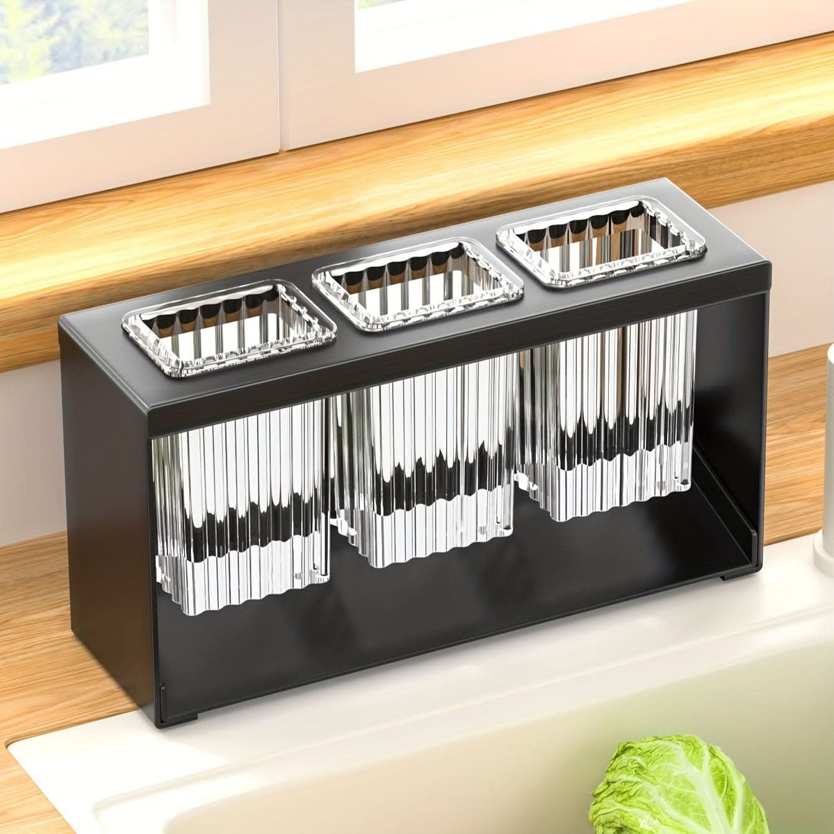 DRYFLOW – Kitchen Utensil Storage Rack Organizer