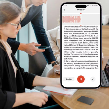AI Voice Recorder with Real-Time Transcription & 59-Language Translation for Meetings & Interviews