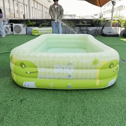 Inflatable Dinosaur Kids Pool 59 or 83 Inch – Outdoor Backyard Splash Pad for Toddlers Children Summer Water Play Patio Deck