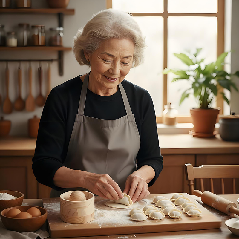 Dumpling Maker | Wooden Dough Press | Stick-Resistant Surface | DumpliForm