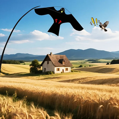 Raptor Decoy Kite for Garden Crop Protection – Lifelike Predator Bird Deterrent for Farms, Orchards & Fields – Wind-Powered Scarecrow