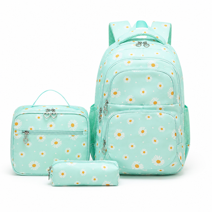 Lightweight Large-Capacity Daisy Backpack (Set of 3)