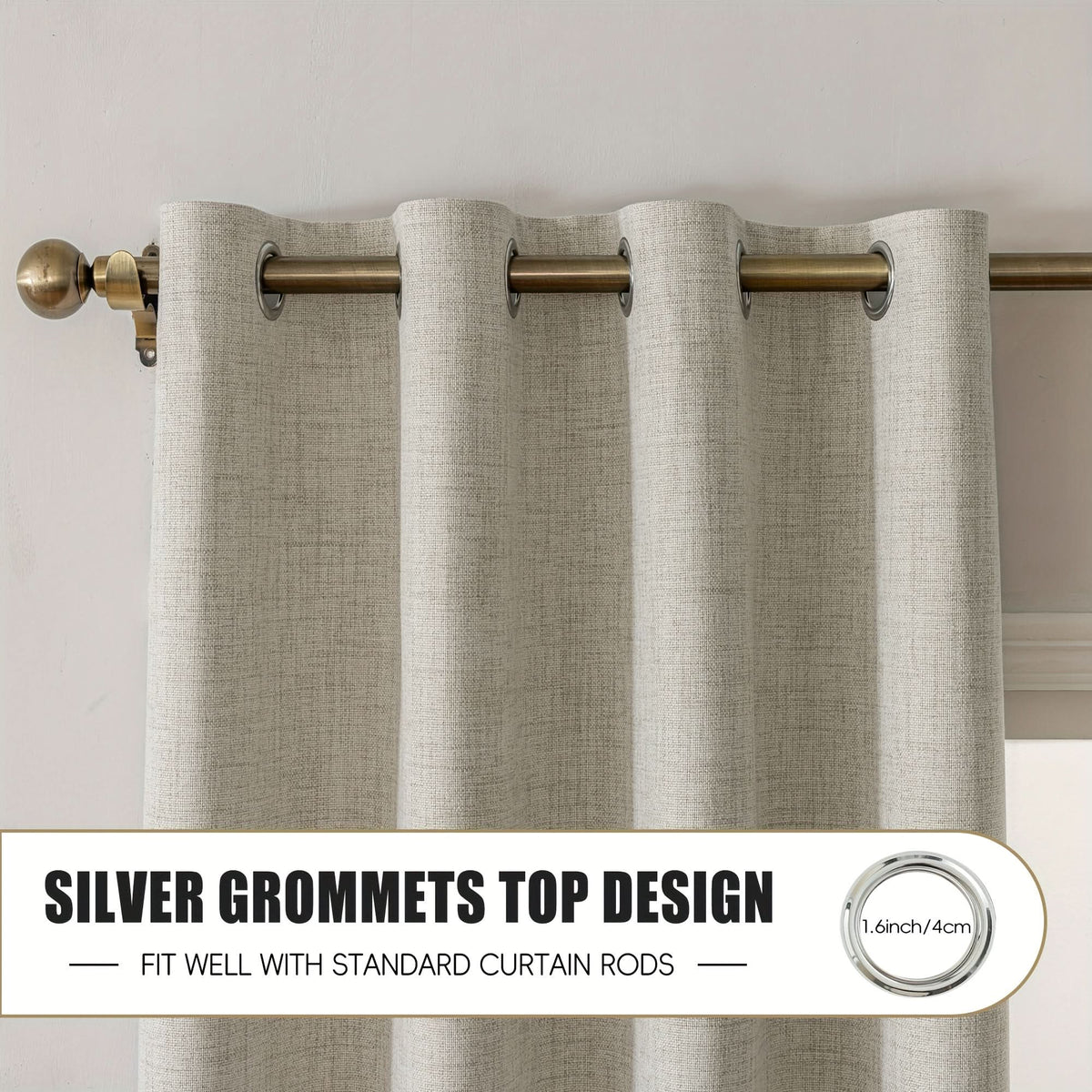 BURLAPLIVA – Blackout Textured Curtains for Elegant Living Rooms