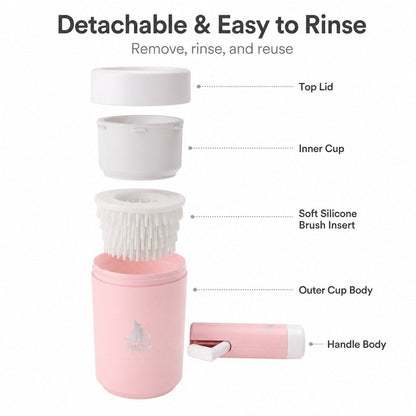 Ortekor Electric Dog Paw Cleaner Cup for Muddy Walks - One-Button Paw Washer Helps Keep Floors, Couches & Car Seats Clean