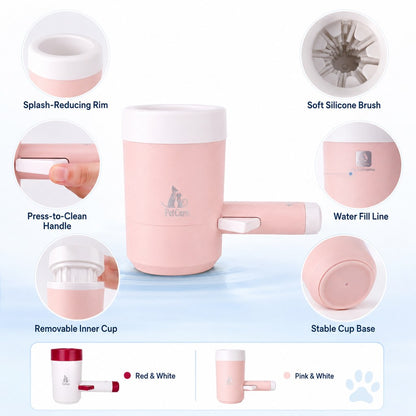 Ortekor Electric Dog Paw Cleaner Cup for Muddy Walks - One-Button Paw Washer Helps Keep Floors, Couches & Car Seats Clean