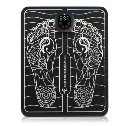 Rechargeable Foot Circulation Massager Mat with EMS Pulse Technology for Pain Relief & Muscle Recovery at Home or Office