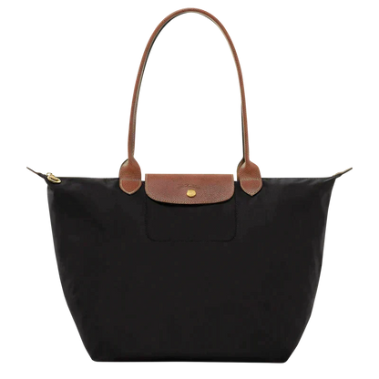 Foldable Nylon Tote Bag for Women – Lightweight Travel Shoulder Bag with Handles – Compact Daily Carryall for Shopping & Commute