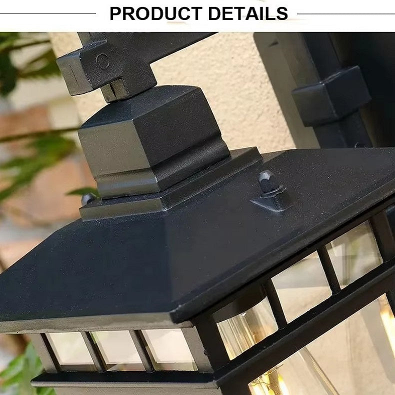 Outdoor Wall Sconce Aluminum Weather-Resistant Lantern for Porch Patio Garden Entryway Exterior Lighting 110V-240V E27 Socket