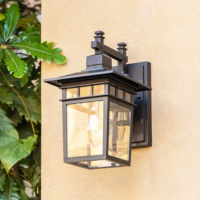 Outdoor Wall Sconce Aluminum Weather-Resistant Lantern for Porch Patio Garden Entryway Exterior Lighting 110V-240V E27 Socket
