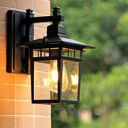 Outdoor Wall Sconce Aluminum Weather-Resistant Lantern for Porch Patio Garden Entryway Exterior Lighting 110V-240V E27 Socket
