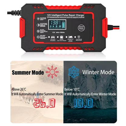 12V 6A Smart Battery Maintainer with Pulse Repair & Auto Shutoff for Cars, Motorcycles & SUVs