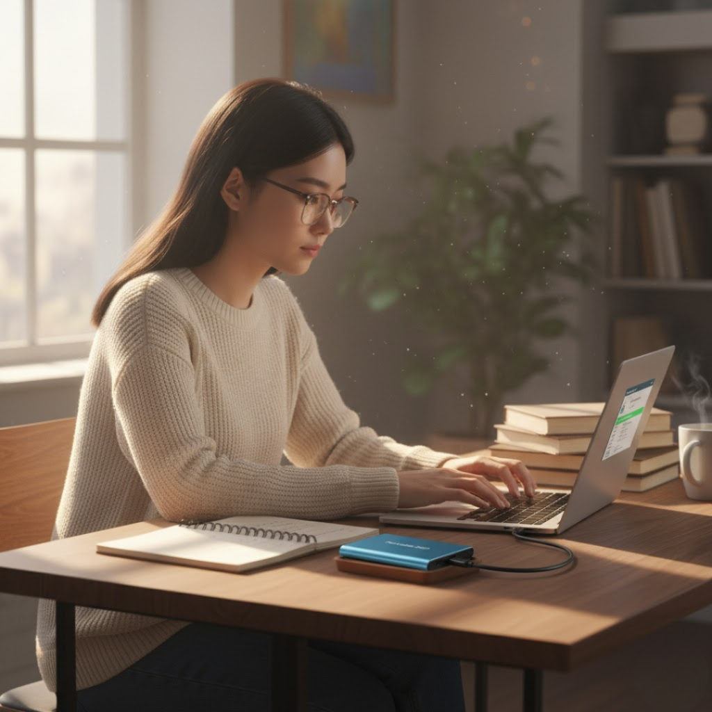 Compact Portable SSD External Hard Drive USB C 1050 MB/s, Solid State Drive 1TB to 30TB, External Storage Drive