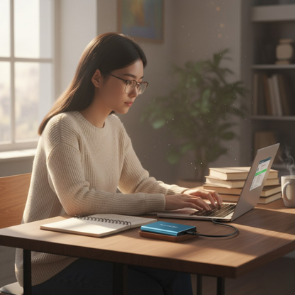 Compact Portable SSD External Hard Drive USB C 1050 MB/s, Solid State Drive 1TB to 30TB, External Storage Drive