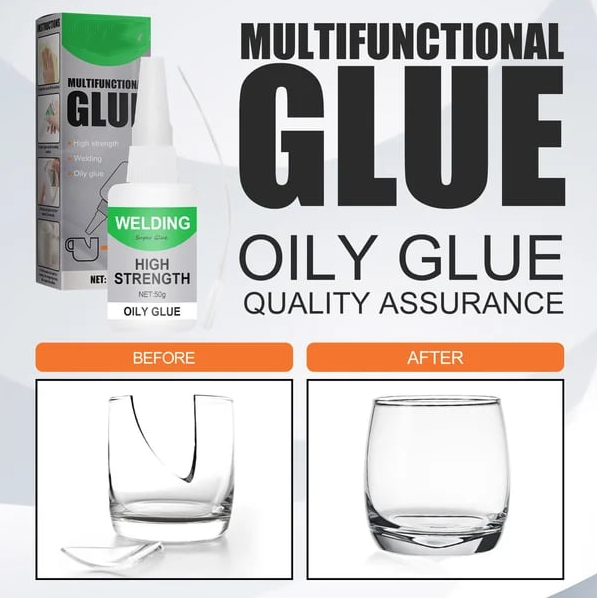 Industrial-Strength Multi-Surface Adhesive for Metal, Wood, Ceramic & Plastic | Fast-Bonding Transparent Repair Glue for Home Workshops, DIY